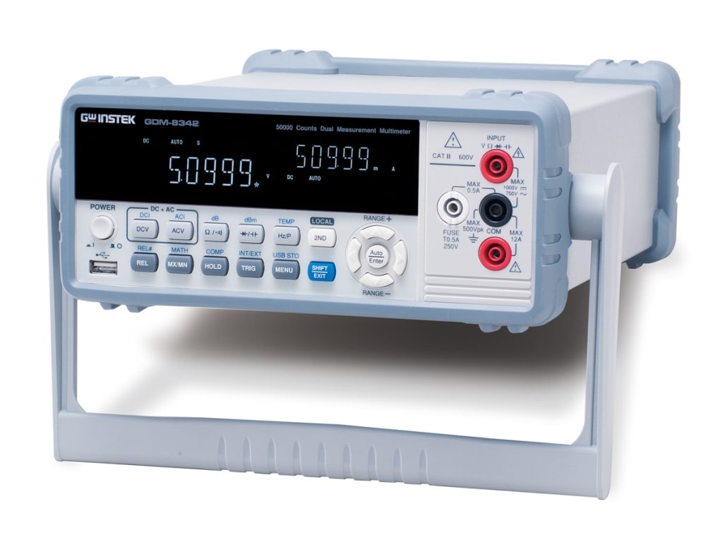 GW Instek GDM-8342 50,000 Counts Dual Measurement Multimeter with USB Storage/Device